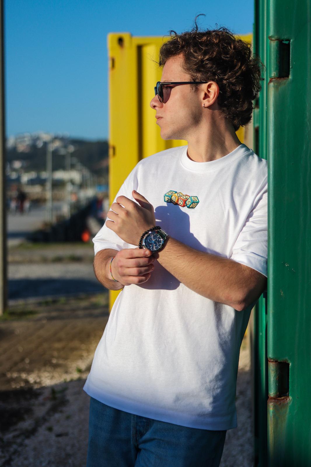 Cubes White Tee