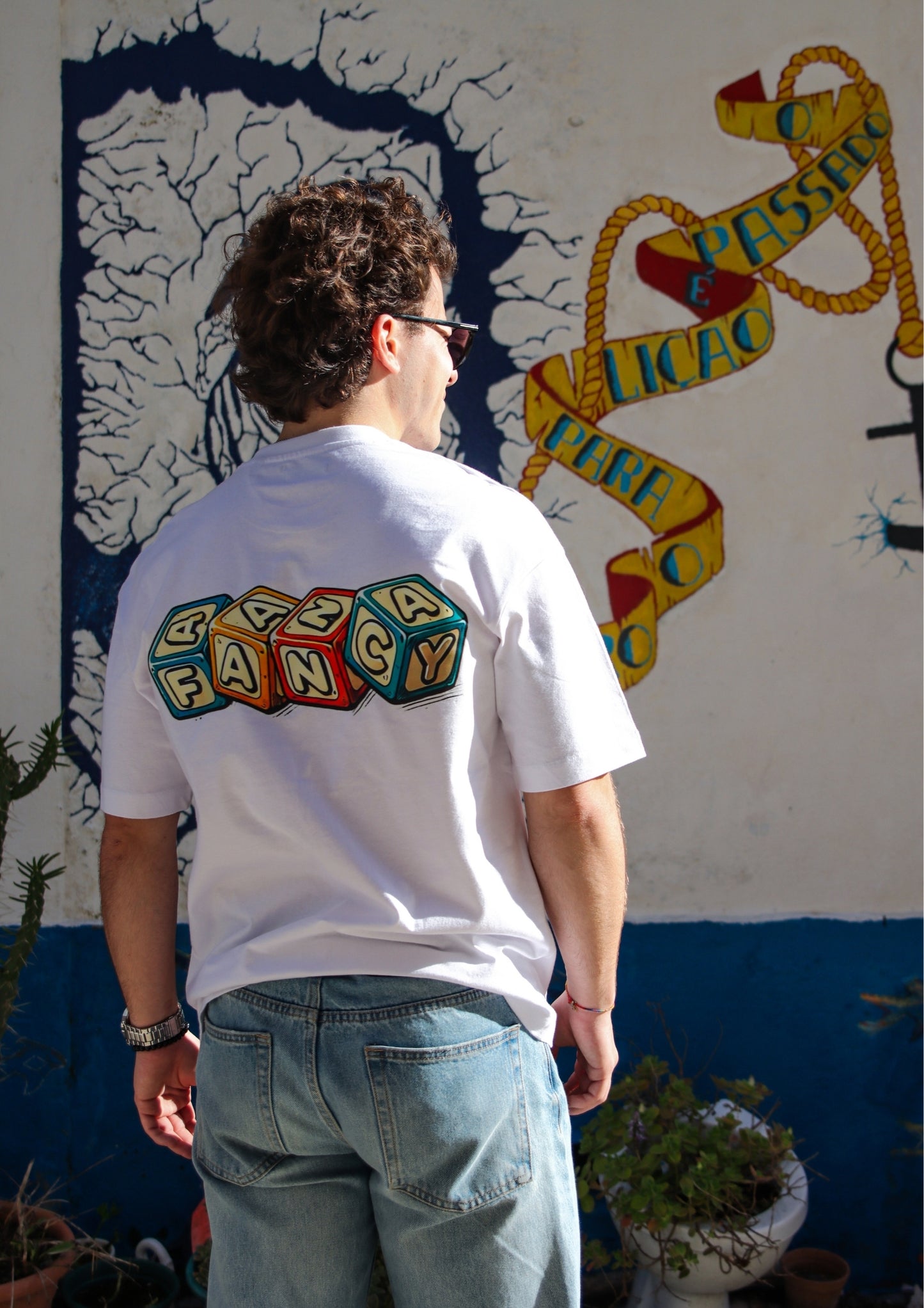 Cubes White Tee